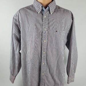 Tommy Hilfiger Retro L/S Button Front Flag Logo XL